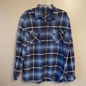 Jachs NY Heritage Blue Plaid Brawny Lumberjack Flannel 2XL?